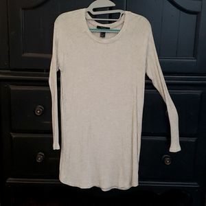 Forever 21 Cream ribbed tunic